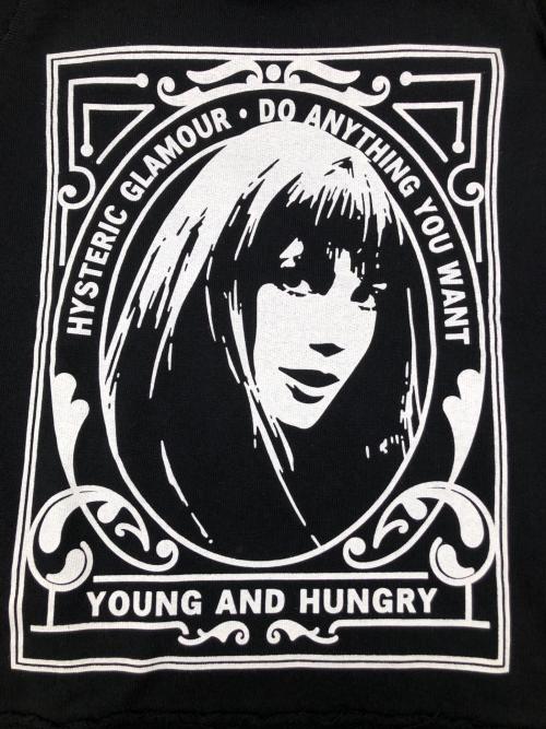 Hysteric Glamour（ヒステリックグラマー）Hysteric Glamour (ヒステリックグラマー) PAINTING GIRL オーバーサイズスウェット 22AW ブラック サイズ:FREEの古着・服飾アイテム