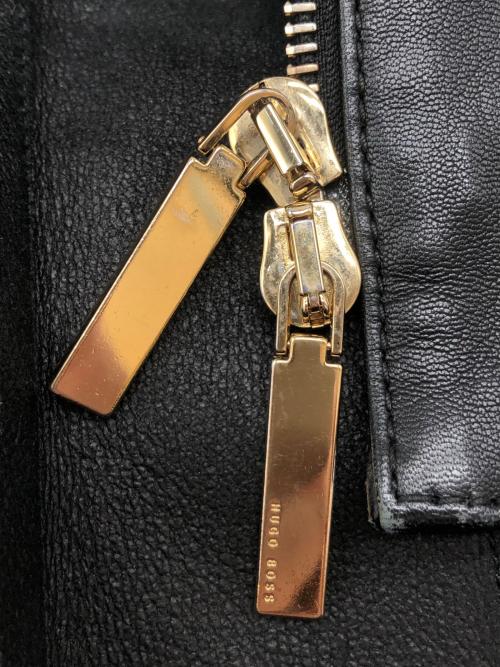 BOSS HUGO BOSS（ボス ヒューゴボス）BOSS HUGO BOSS (ボス ヒューゴボス) シングルライダースジャケット ブラック サイズ:US/2の古着・服飾アイテム