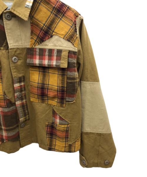 AVIREX Belle（アヴィレックス ベル）AVIREX Belle (アヴィレックス ベル) BDU CHECK REMAKE SHORT SHIRT カーキ サイズ:FREEの古着・服飾アイテム