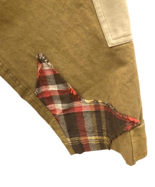 AVIREX Belle（アヴィレックス ベル）AVIREX Belle (アヴィレックス ベル) BDU CHECK REMAKE SHORT SHIRT カーキ サイズ:FREEの古着・服飾アイテム