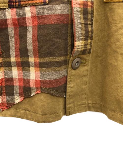 AVIREX Belle（アヴィレックス ベル）AVIREX Belle (アヴィレックス ベル) BDU CHECK REMAKE SHORT SHIRT カーキ サイズ:FREEの古着・服飾アイテム