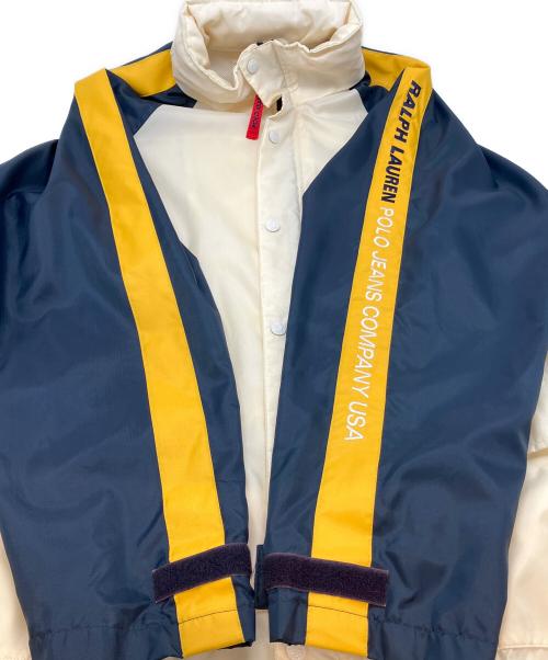 POLO JEANS CO.（ポロジーンズカンパニー）POLO JEANS CO. (ポロジーンズカンパニー) ナイロンジャケット RALPH LAUREN 古着 ホワイト×イエロー×ネイビー サイズ:Ｍの古着・服飾アイテム
