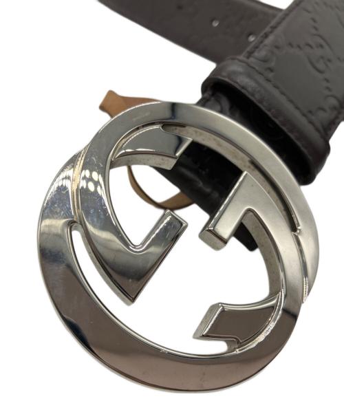 GUCCI（グッチ）GUCCI (グッチ) インターロッキングベルト ダークブラウンの古着・服飾アイテム