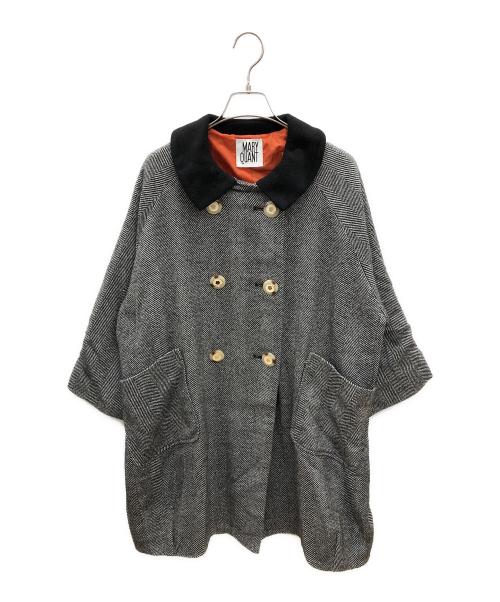 MARY QUANT（マリークヮント）MARY QUANT (マリークヮント) ダブルコート ブラック×ホワイト サイズ:M（38）の古着・服飾アイテム