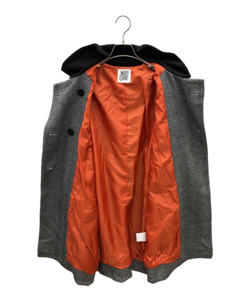 MARY QUANT（マリークヮント）MARY QUANT (マリークヮント) ダブルコート ブラック×ホワイト サイズ:M（38）の古着・服飾アイテム
