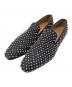 Christian Louboutin（クリスチャン・ルブタン）の古着「ビジュースタッズスリッポン　ダンデライオン フラットッキャンバス」｜ブラック