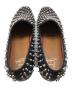 中古・古着 Christian Louboutin (クリスチャン・ルブタン) ビジュースタッズスリッポン　ダンデライオン フラットッキャンバス ブラック サイズ:44 1/2：28000円