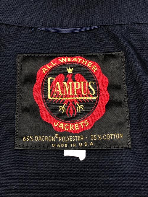 CAMPUS（キャンパス）CAMPUS (キャンパス) 60sスイングトップ  ALL WEATHER CAMPUS JACKETSタグ USA製 古着 ネイビー サイズ:Lの古着・服飾アイテム