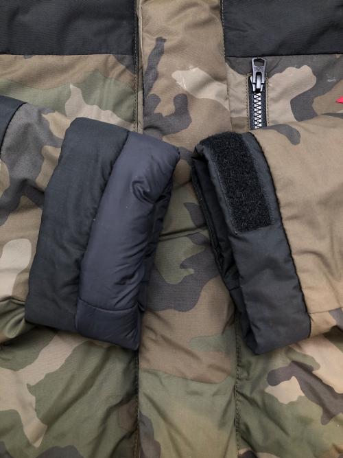 ALPHA（アルファ）ALPHA (アルファ) 中綿ジャケット カーキ×ブラック サイズ:Mの古着・服飾アイテム