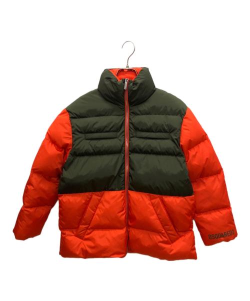 DSQUARED2（ディースクエアード）DSQUARED2 (ディースクエアード) 中綿ジャケット オレンジ×カーキ サイズ:140cm（10Y)の古着・服飾アイテム