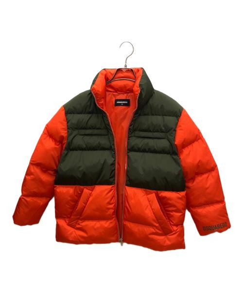 DSQUARED2（ディースクエアード）DSQUARED2 (ディースクエアード) 中綿ジャケット オレンジ×カーキ サイズ:140cm（10Y)の古着・服飾アイテム