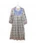 SZ Blockprints（エスゼットブロックプリント）の古着「ワンピース」｜ホワイト×ブルー