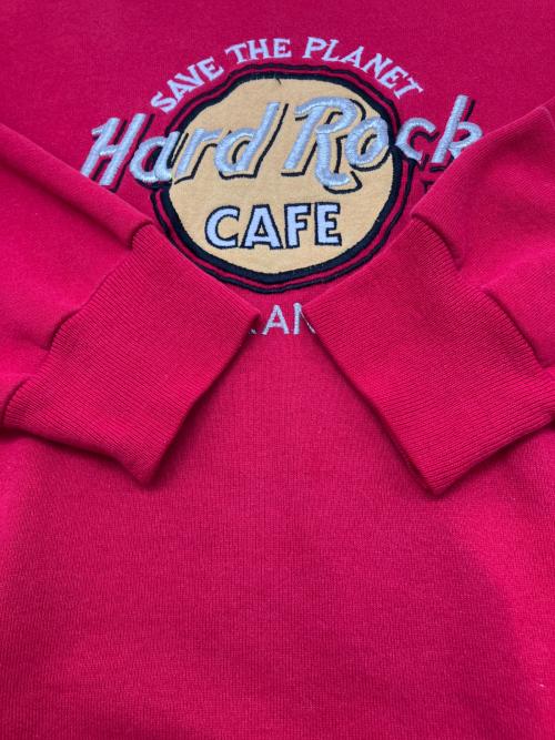 LEE（リー）LEE (リー) 90s刺繍スウェット　Hard Rock CAFE　USA製　古着 レッド サイズ:XLの古着・服飾アイテム