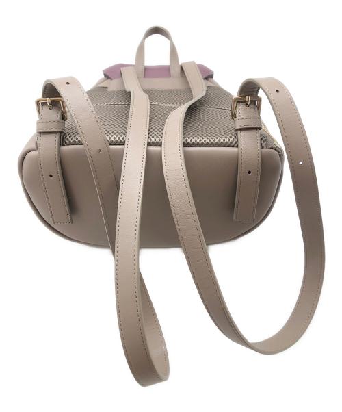 PAUL SMITH（ポールスミス）PAUL SMITH (ポールスミス) バックパック　インセットスワールポケット レザーリュック ベージュの古着・服飾アイテム