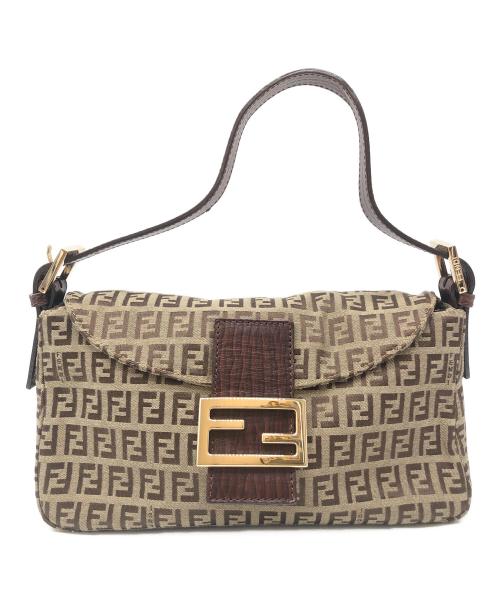 FENDI（フェンディ）FENDI (フェンディ) ハンドバッグ　マンマバケット　ズッカ ベージュの古着・服飾アイテム