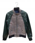 02DERIVツーディライヴ）の古着「レザージャケット」｜グリーン