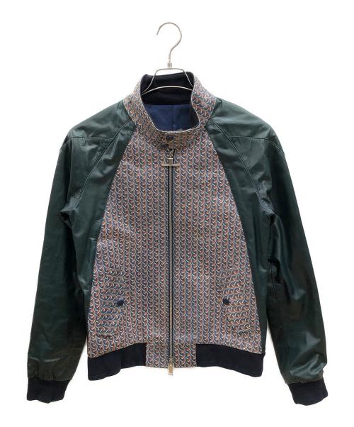 02DERIV（ツーディライヴ）02DERIV (ツーディライヴ) レザージャケット グリーン サイズ:2(M)の古着・服飾アイテム