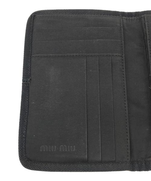 MIU MIU（ミュウミュウ）MIU MIU (ミュウミュウ) 3つ折り財布 ブラックの古着・服飾アイテム