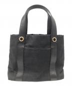 BVLGARIブルガリ）の古着「トートバッグ　ロゴマニア　ポーチ付」｜ブラック