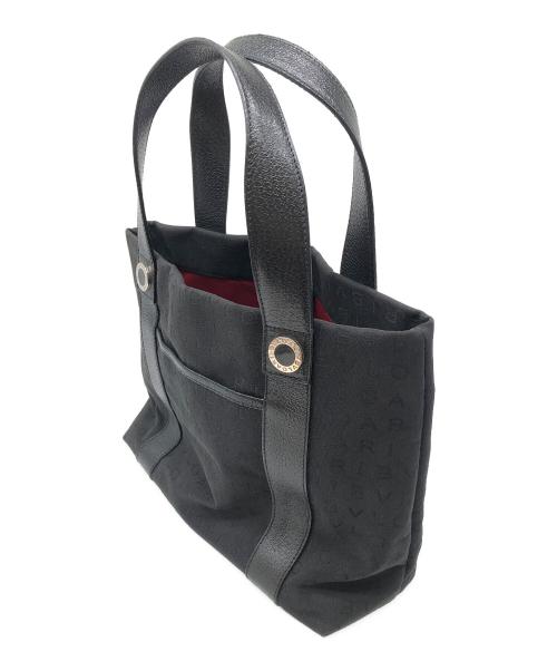 BVLGARI（ブルガリ）BVLGARI (ブルガリ) トートバッグ　ロゴマニア　ポーチ付 ブラックの古着・服飾アイテム