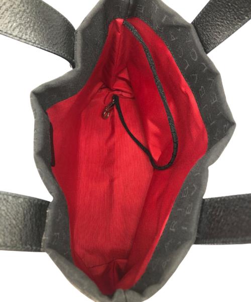 BVLGARI（ブルガリ）BVLGARI (ブルガリ) トートバッグ　ロゴマニア　ポーチ付 ブラックの古着・服飾アイテム