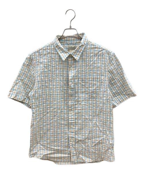 L.L.Bean（エルエルビーン）L.L.Bean (エルエルビーン) 00sチェックシャツ　古着 ホワイト×ブルー×ブラウン サイズ:Lの古着・服飾アイテム