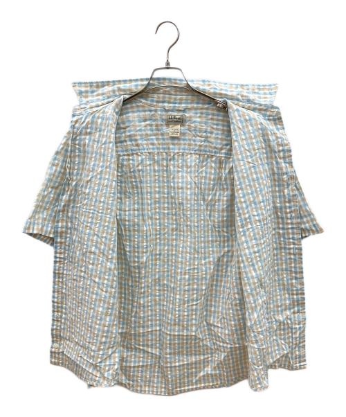 L.L.Bean（エルエルビーン）L.L.Bean (エルエルビーン) 00sチェックシャツ　古着 ホワイト×ブルー×ブラウン サイズ:Lの古着・服飾アイテム