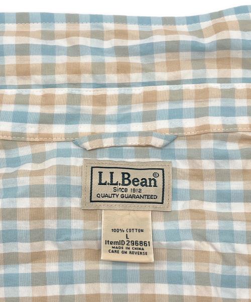 L.L.Bean（エルエルビーン）L.L.Bean (エルエルビーン) 00sチェックシャツ　古着 ホワイト×ブルー×ブラウン サイズ:Lの古着・服飾アイテム