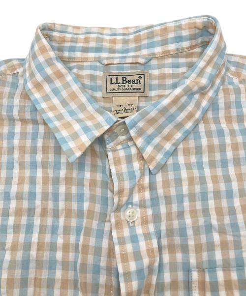 L.L.Bean（エルエルビーン）L.L.Bean (エルエルビーン) 00sチェックシャツ　古着 ホワイト×ブルー×ブラウン サイズ:Lの古着・服飾アイテム