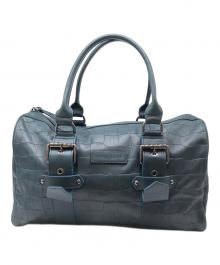 LONGCHAMP（ロンシャン）の古着「ハンドバッグ　クロコ型押し」｜グリーン