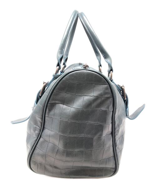 LONGCHAMP（ロンシャン）LONGCHAMP (ロンシャン) ハンドバッグ　クロコ型押し グリーンの古着・服飾アイテム