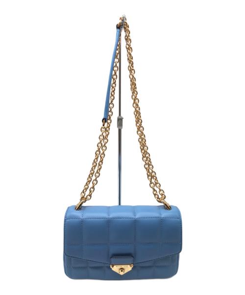 MICHAEL KORS（マイケル・コース）MICHAEL KORS (マイケルコース) チェーンショルダーバッグ　キルティングデザイン スカイブルーの古着・服飾アイテム