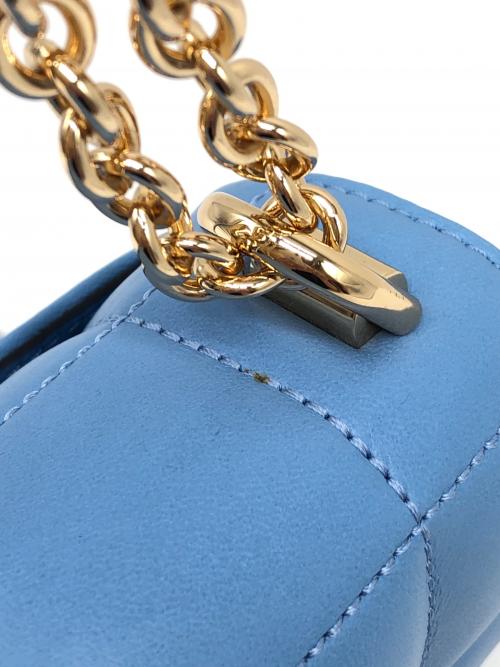 MICHAEL KORS（マイケル・コース）MICHAEL KORS (マイケルコース) チェーンショルダーバッグ　キルティングデザイン スカイブルーの古着・服飾アイテム