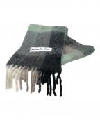 Acne studiosアクネ ストゥディオス）の古着「マフラー」｜グレー×グリーン×ホワイト