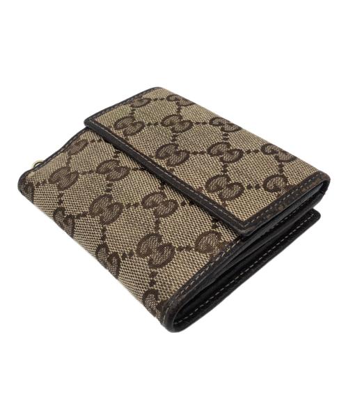 GUCCI（グッチ）GUCCI (グッチ) 3つ折り財布 ブラウンの古着・服飾アイテム