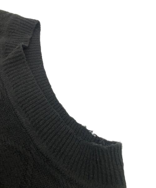 TENDER PERSON（テンダ―パーソン）TENDER PERSON (テンダ―パーソン) クロスニットベスト ブラック サイズ:00の古着・服飾アイテム