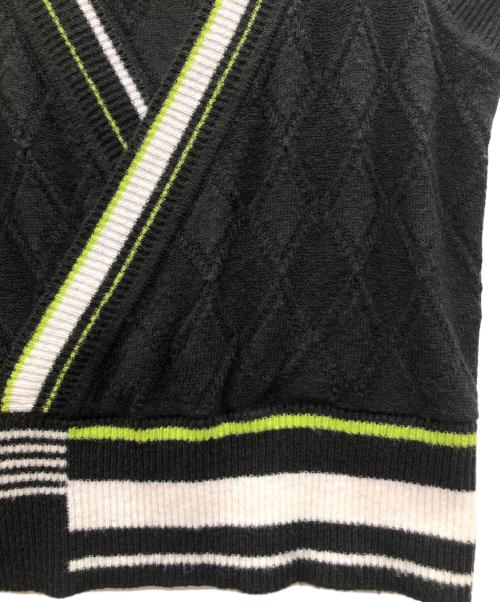 TENDER PERSON（テンダ―パーソン）TENDER PERSON (テンダ―パーソン) クロスニットベスト ブラック サイズ:00の古着・服飾アイテム