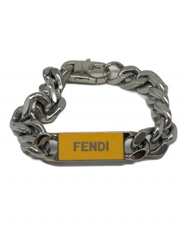 フェンディ FENDI バングル シルバー S 中古・古着通販】FENDI (フェンディ) チェーンブレスレット シルバー