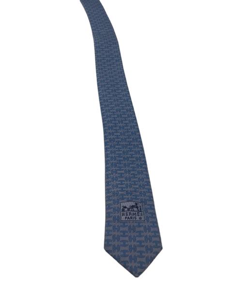 HERMES（エルメス）HERMES (エルメス) ネクタイ　ブルー ブルー サイズ:-の古着・服飾アイテム