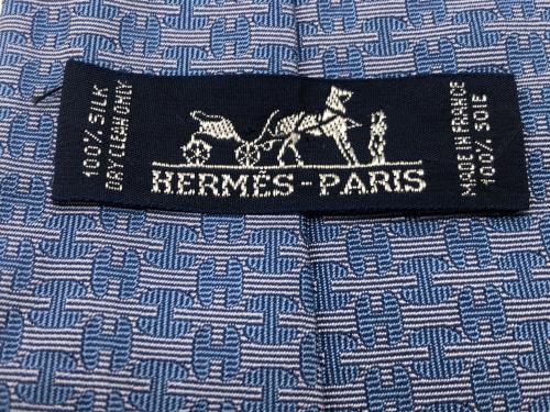HERMES（エルメス）HERMES (エルメス) ネクタイ　ブルー ブルー サイズ:-の古着・服飾アイテム