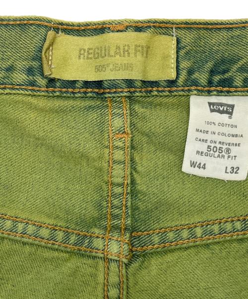 LEVI'S（リーバイス）LEVI'S (リーバイス) 00s 505後染めデニムパンツ　釦裏615　2002年製　古着 グリーン サイズ:W44×L32の古着・服飾アイテム