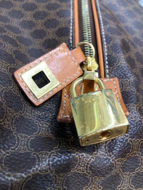 CELINE（セリーヌ）CELINE (セリーヌ) ボストンバッグ　マカダム柄 ブラウンの古着・服飾アイテム