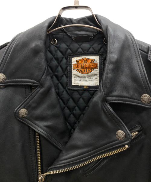 HARLEY-DAVIDSON（ハーレーダビッドソン）HARLEY-DAVIDSON (ハーレーダビッドソン) 80sダブルライダースジャケット ブラック サイズ:36の古着・服飾アイテム
