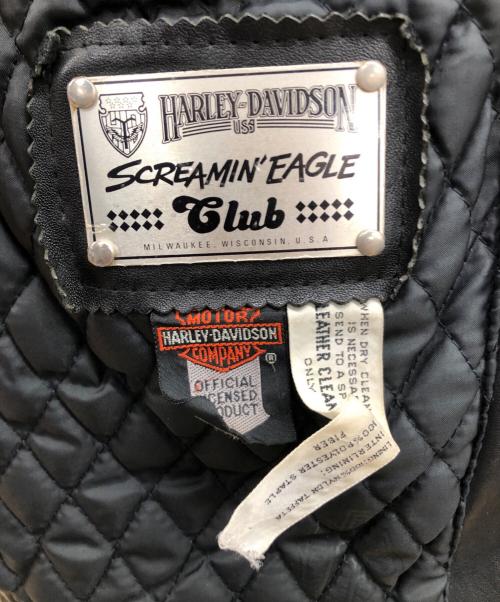 HARLEY-DAVIDSON（ハーレーダビッドソン）HARLEY-DAVIDSON (ハーレーダビッドソン) 80sダブルライダースジャケット ブラック サイズ:36の古着・服飾アイテム