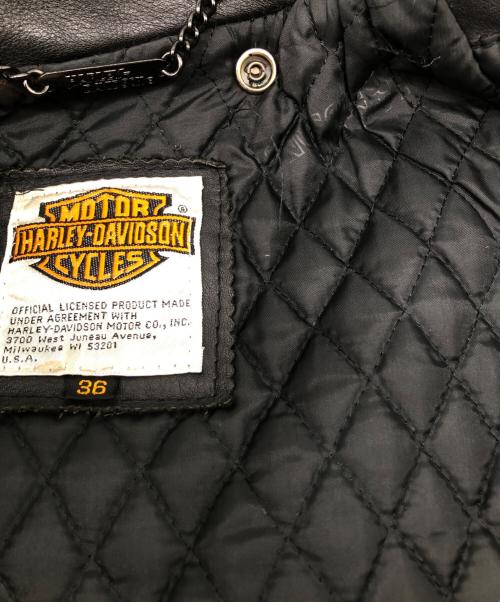 HARLEY-DAVIDSON（ハーレーダビッドソン）HARLEY-DAVIDSON (ハーレーダビッドソン) 80sダブルライダースジャケット ブラック サイズ:36の古着・服飾アイテム