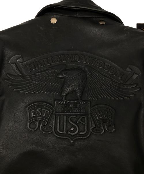 HARLEY-DAVIDSON（ハーレーダビッドソン）HARLEY-DAVIDSON (ハーレーダビッドソン) 80sダブルライダースジャケット ブラック サイズ:36の古着・服飾アイテム
