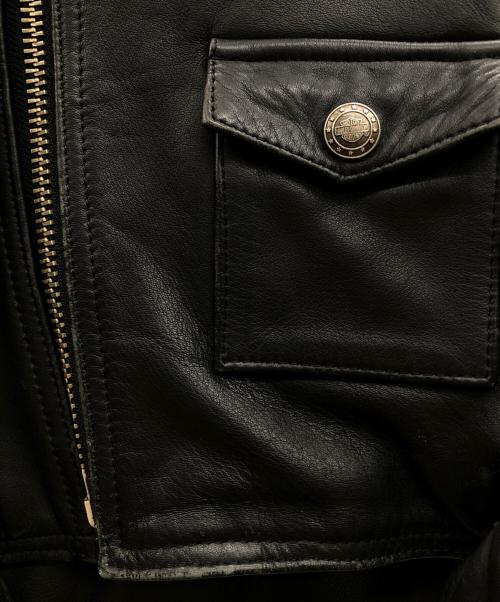 HARLEY-DAVIDSON（ハーレーダビッドソン）HARLEY-DAVIDSON (ハーレーダビッドソン) 80sダブルライダースジャケット ブラック サイズ:36の古着・服飾アイテム