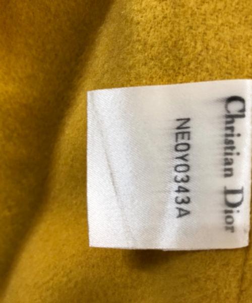 Mademoiselle Dior（マドモアゼル ディオール）Mademoiselle Dior (マドモアゼル ディオール) ウールコート ブラック×イエロー サイズ:Mの古着・服飾アイテム