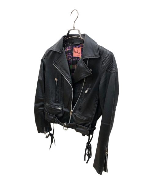 PAUL SMITH（ポールスミス）PAUL SMITH (ポールスミス) ダブルライダースジャケット ブラック サイズ:40の古着・服飾アイテム