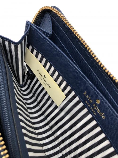 Kate Spade（ケイトスペード）Kate Spade (ケイトスペード) 長財布 ネイビーの古着・服飾アイテム